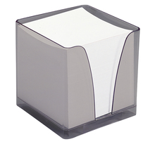 Bloc cube plexi avec une recharge papier blanc 90 x 90 mm - bloc de 800 feuilles - bontemps