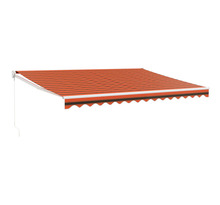 vidaXL Auvent rétractable orange et marron 4 5x3 m tissu et aluminium
