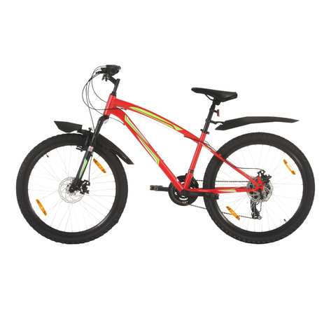 Vidaxl vélo de montagne 21 vitesses roues de 26 pouces 42 cm rouge