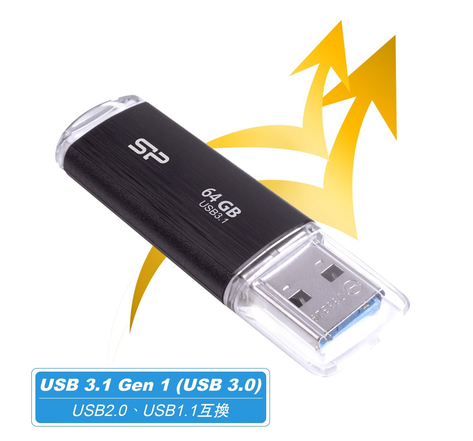 SILICON POWER Clé USB 64 Go Noire USB 3.1
