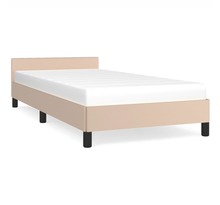 vidaXL Cadre de lit avec tête de lit Cappuccino 90x190 cm Similicuir