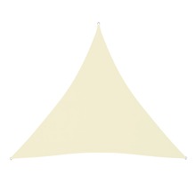 Vidaxl voile de parasol tissu oxford triangulaire 4x4x4 m crème