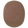 Patch à coudre, cuir,105x130mm ovale, brun tabac KWM