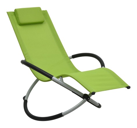 Vidaxl chaise longue pour enfants acier vert