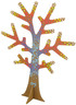 Support à bijoux arbre en bois 22 x 18 x 0 3 cm