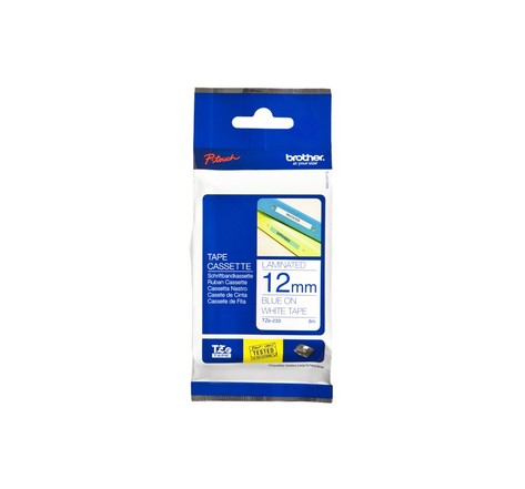 TZe-233 ruban d'étiquette Bleu sur blanc