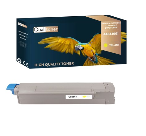 Qualitoner x1 toner 44643001 jaune compatible pour oki