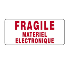 Étiquettes d'expédition Fragile Matériel électronique (colis de 500)