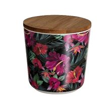 Pot en bambou - Fleurs d'Hibiscus 11 cm