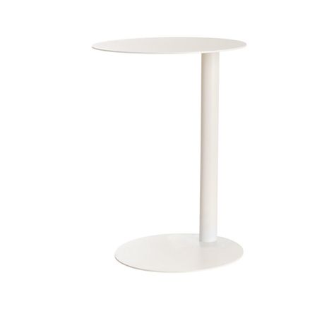 Table d'appoint Easydesk métal, diamètre 40 cm - Blanc