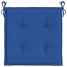 vidaXL Coussins de chaise de jardin 4 Pièces bleu royal 40x40x3 cm