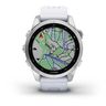 Montre GPS connectée - GARMIN - Fenix 7S - Argent avec bracelet blanc