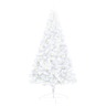 vidaXL Sapin de Noël artificiel pré-éclairé moitié/support blanc 120cm