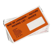 Pochette porte-documents adhésive RAJA Eco bon de livraison + facture (10 langues) 225x115 mm (colis de 1000)