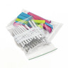 Sachet plastique zip 50% recyclé transparent à bandes blanches 60 microns RAJA 13x20 cm (colis de 1000)