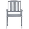 Vidaxl chaises de jardin avec coussins 8 pièces bois d'acacia solide gris