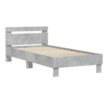 vidaXL Cadre de lit tête de lit gris béton 90x190 cm bois ingénierie