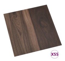 vidaXL Planches de plancher autoadhésives 55 Pièces PVC 5 11 m² Marron