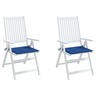 vidaXL Coussins de chaise de jardin 2 Pièces bleu royal 40x40x3 cm