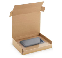 Boîte carton avec calage film intégré fermeture adhésive 24x18 5x1 5 cm (lot de 50)