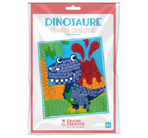 Kit mosaique caoutchouc souple dinosaure