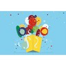 Grande carte anniversaire ballons multicolores - draeger paris