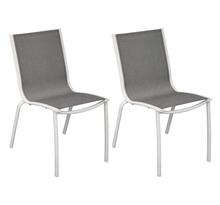 Chaise aluminium textilène linea (lot de 2)