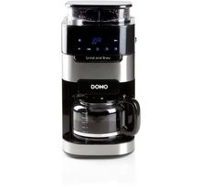 DOMO DO721K - Cafetiere 1,5L - 12 tasses - Ecran LCD, touches tactiles - Moulin a café intégré - Minuteur - 3 intensités