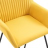 Vidaxl chaises à manger lot de 6 jaune tissu