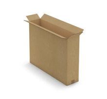 Caisse carton télescopique pour produit plat brune double cannelure 80x18x100 cm (colis de 10)