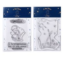 4 Tampons transparents Le Petit Prince Renard et Paysage