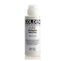 Peinture acrylic fluids golden 119 ml or interference fin s7