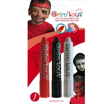 Crayons maquillage sans parabène 3 sticks Pirate/Vampire