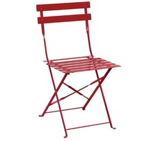 Chaises de terrasse en acier rouge Bolero - Lot de 2 - Acier