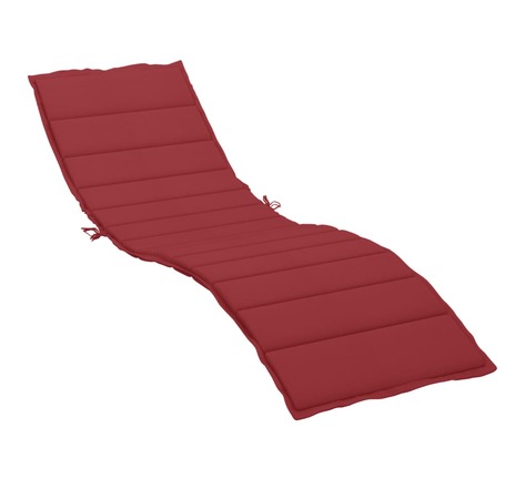vidaXL Coussin de chaise longue rouge bordeaux 200x60x3cm tissu oxford