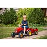 Tracteur à pédales enfant avec capot ouvrant et remorque Supercharger