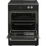 CONTINENTAL EDISON Cuisiniere Induction 60x60 3 Zones Multifonction catalyse-chaleur pulsée-timer-booster-grill- Classe A -65L