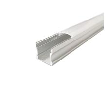 Profilé aluminium 1m pour ruban led - couvercle opaque - silamp