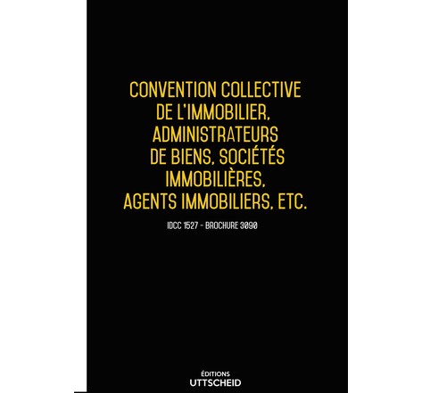 Convention collective nationale Immobilier 2024 - Brochure 3090 + grille de Salaire UTTSCHEID