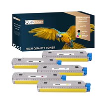 Qualitoner x5 toners 43487712 (noir x2 + cyan + magenta + jaune) compatible pour oki