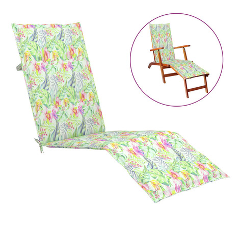 vidaXL Coussin de chaise de terrasse à motif de feuilles