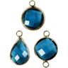 6 pendentifs pour bijoux 15 à 20 cm - Turquoise et doré