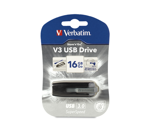 Verbatim store 'n' go v3 usb-drive16 gb