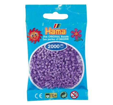 2 000 perles mini (petites perles Ø2,5 mm) violet pastel - Hama