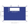 Vidaxl parois latérales de belvédère avec fenêtres 2 pcs bleu