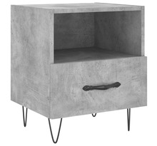 vidaXL Table de chevet gris béton 40x35x47 5 cm bois d’ingénierie