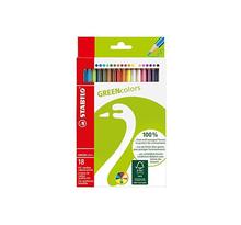 Étui 18 crayons de couleur greencolors recyclés assortis stabilo