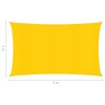 Vidaxl voile d'ombrage 160 g/m² jaune 2x5 m pehd