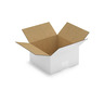 Caisse carton blanche simple cannelure RAJA 20x20x11 cm (colis de 25)