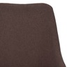 Vidaxl chaise pivotante de salle à manger marron foncé tissu